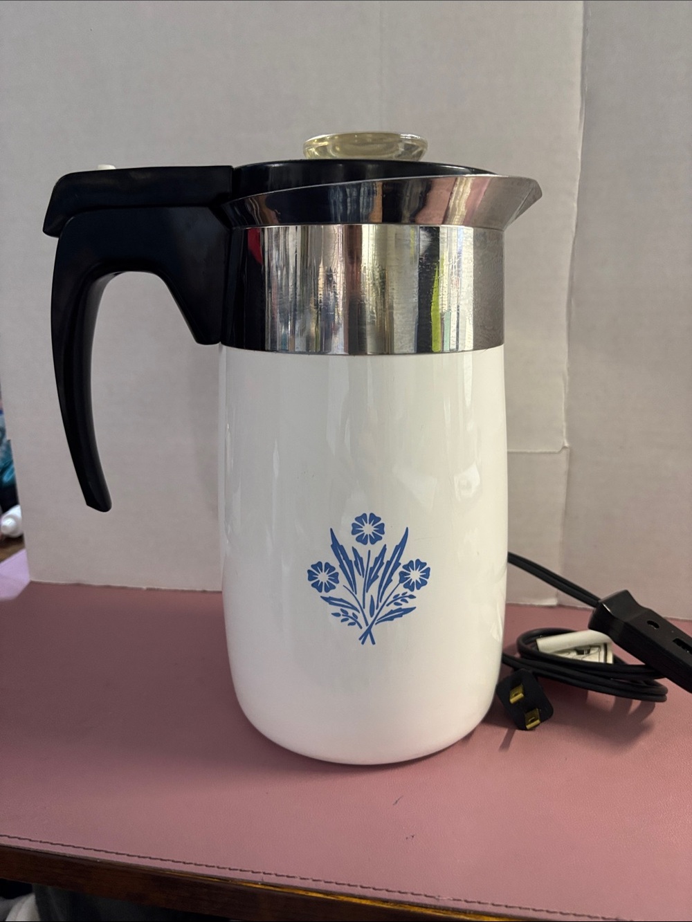 Vintage Corning Ware Blue Cornflower Electric percolator collector piece